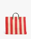 Clare V . Simple Crochet Tote In Red