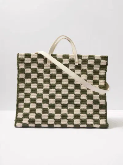 Clare V Women's Summer Simple Tote In Olive/cream In Multi