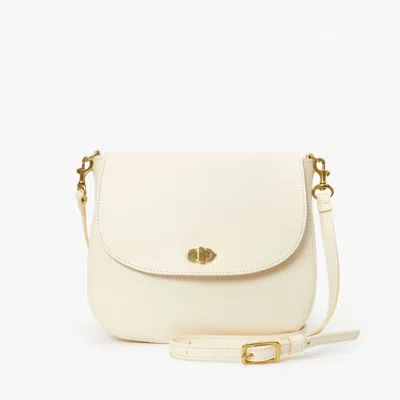 Clare V Women's Turnlock Louis Crossbody Bag In Cream Leather In Multi