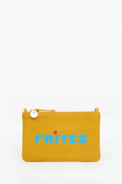 Clare V Women's Wallet Clutch With Tabs In Marigold Frites In Yellow