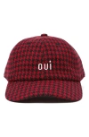 Clare V . Wool Adjustable Baseball Cap In Red