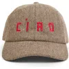 Clare V . Wool Adjustable Baseball Cap In Burgundy