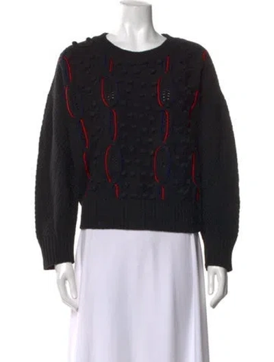Pre-owned Clare V Wool Patterned Sweater In Black