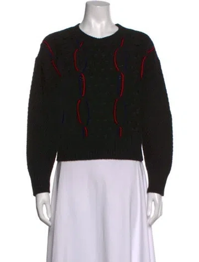Pre-owned Clare V Wool Patterned Sweater In Black