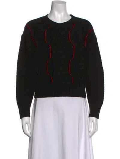 Pre-owned Clare V Wool Patterned Sweater In Black