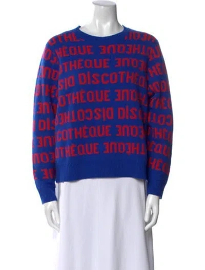 Pre-owned Clare V Wool Printed Sweater In Blue