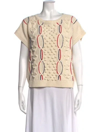 Pre-owned Clare V Wool Printed Sweater In Neutrals