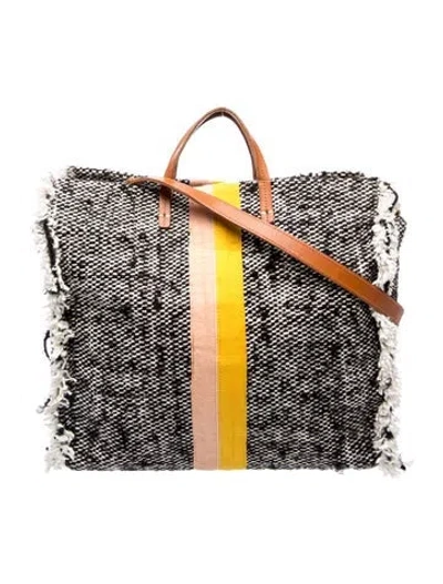 Pre-owned Clare V Wool Shoulder Bag In Neutral