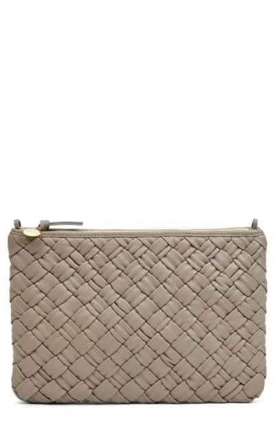 Clare V . Woven Leather Flat Clutch