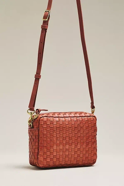 Clare V Woven Midi Crosbody Bag In Pink