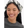 Clare V . Zebra Stripe Bandana Scarf In Black