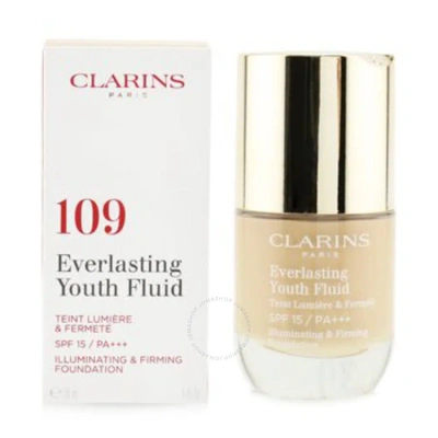 Clarins - Everlasting Youth Fluid Illuminating & Firming Foundation Spf 15 - # 109 Wheat  30ml/1oz In White