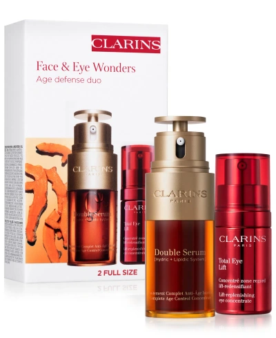 Clarins 2-pc. Limited-edition Double Serum & Total Eye Lift Skincare Set In White