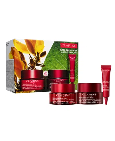 Clarins 3-pc. Super Restorative Day And Night Kit Set In Red