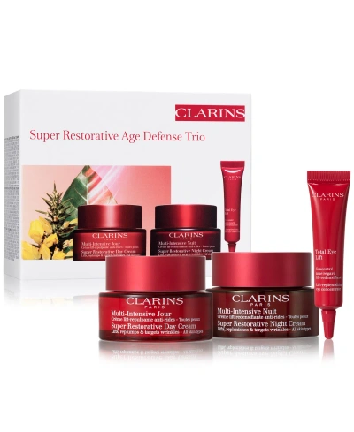 Clarins 3-pc. Limited-edition Super Restorative Day & Night Skincare Set In No Color