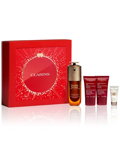 Clarins 4-pc. Double Serum & Super Restorative Skincare Set In Transparent