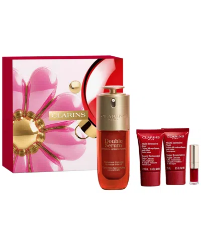 Clarins 4-piece Double Serum & Super Restorative Anti-aging Skincare Gift Set In No Color