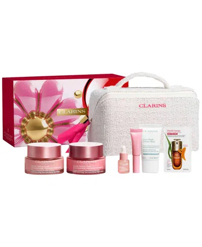 Clarins 7-piece Multi-active Luxury Skincare Gift Set In Transparent
