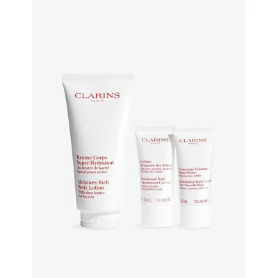 Clarins Body Hydration And Exfoliation Essentials Gift Set Worth £53