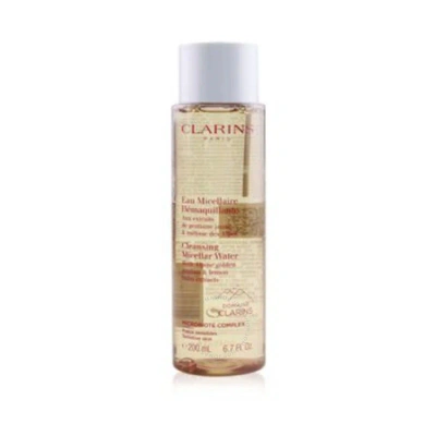 Clarins Cleansing Micellar Water With Alpine Golden Gentian & Lemon Balm Extracts 6.7 oz Sensitive S In White