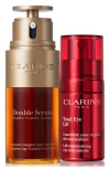 CLARINS DOUBLE SERUM & TOTAL EYE LIFT ANTI-AGING SKIN CARE SET (LIMITED EDITION) $184 VALUE