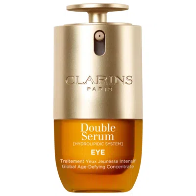 Clarins Double Serum Eye Brightening & Depuffing Anti-aging Concentrate​ 0.7/20 In Orange