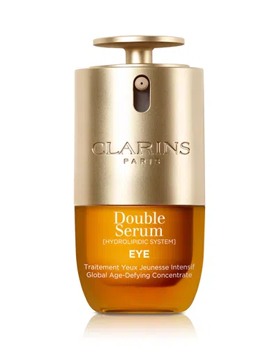Clarins Double Serum Eye Brightening & Depuffing Concentrate 0.7 Oz. In Transparent