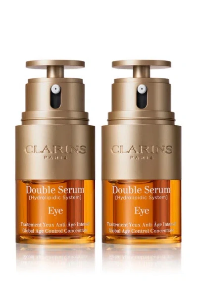 Clarins Double Serum Eye Firming & Hydrating Anti-aging Concentrate Duo $166 Value In No Color