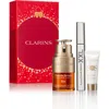 Clarins Double Serum Eye Firming & Hydrating Anti-aging Set $130 Value In Transparent