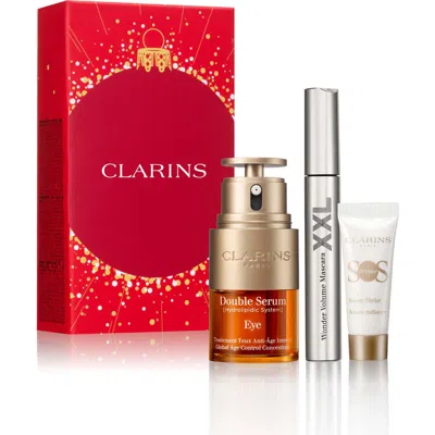 Clarins Double Serum Eye Firming & Hydrating Anti-aging Set $130 Value In Transparent