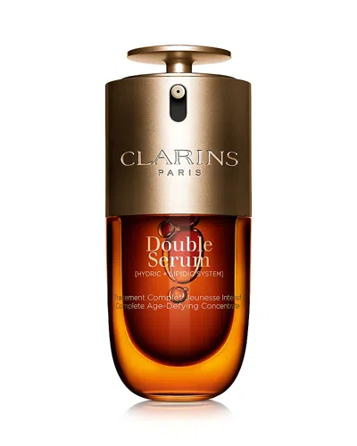 Clarins Double Serum To Firm, Smooth, Boost Radiance & Refine Pores 1 Oz. In White