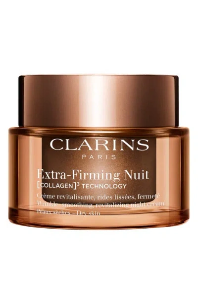 Clarins Extra-firming Night Refillable Moisturizer With Collagen Polypeptide & Niacinamide For Dry S In Brown