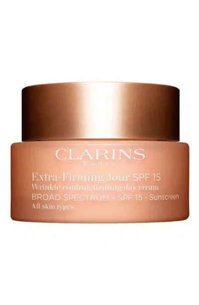 Clarins Extra-firming & Smoothing Day Moisturizer, Spf 15 Sunscreen In Transparent