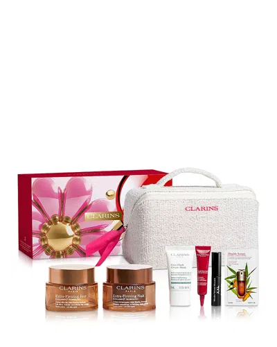 Clarins Extra-firming Luxury Skincare Gift Set With Collagen Polypeptide & Niacinamide ($300 Value) In Transparent
