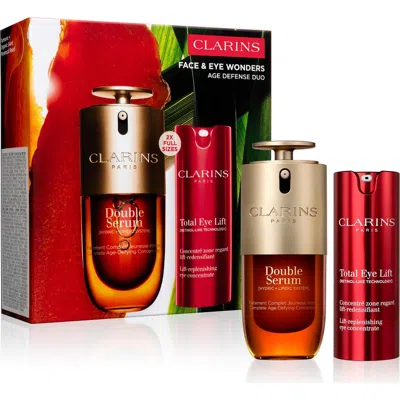 Clarins Face & Eyes Anti-aging Set $190 Value In Red
