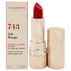 Clarins Ladies Joli Rouge Satin Lipstick 0.1 oz 743 Cherry Red Makeup 3666057117060 In Red