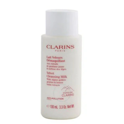 Clarins Ladies Velvet Cleansing Milk With Alpine Golden Gentian & Lemon Balm Extracts 3.3 oz Skin Ca In White