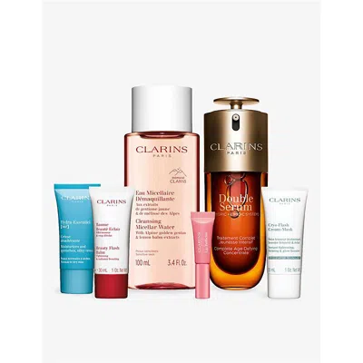 Clarins Mens  Double Serum Mini's Gift Set Worth £209 In Multi