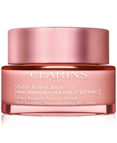 Clarins Multi-active Day Moisturizer For Lines, Pores & Glow With Niacinamide, 1.7 Oz. In White