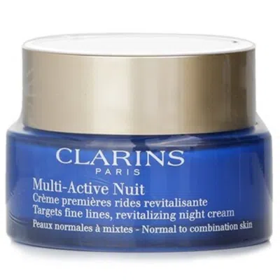 Clarins Multi Active Night Targets Fine Lines Revitalizing Night Cream Cream 1.6 oz Skin Care 366605 In White