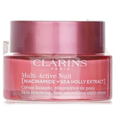 Clarins Multi-active Nuit (niacinamide + Sea Holly Extract) Skin Renewing Line-smoothing Night Cream In White