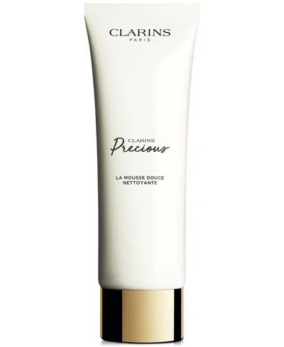Clarins Precious La Mousse Luxury Foaming Face Cleanser, 4.3 Oz. In Transparent