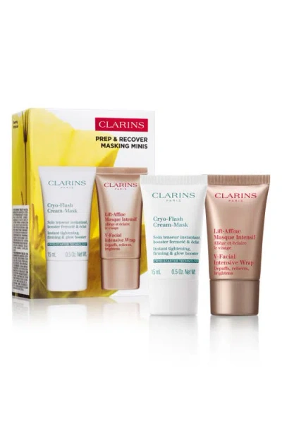 Clarins Prep & Recover Face Mask Set In Transparent