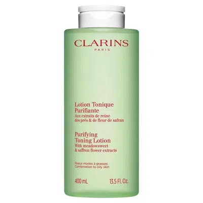 Clarins Purifying Toning Face Lotion For Oily Skin 13.5 Oz. In White