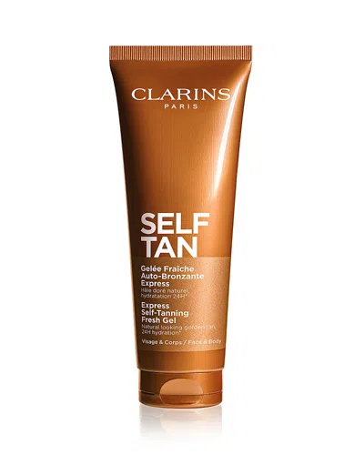 Clarins Self Tanning Fresh Gel For Face & Body 4.5 Oz. In Transparent