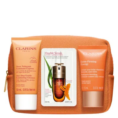Clarins Skincare 3-piece Trial Pouch Gift Set 3666057327520 In Orange