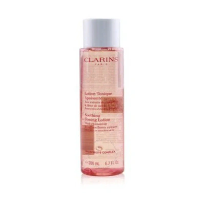 Clarins Soothing Toning Lotion With Chamomile & Saffron Flower Extracts 6.7 oz Very Dry Or Sensitive In White