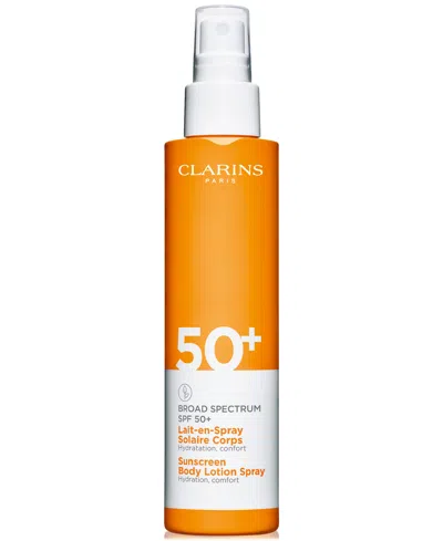 Clarins Sunscreen Body Lotion Spray Broad Spectrum Spf 50+, 5 Oz. In No Color