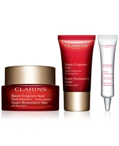Clarins Super Restorative 24/7 Trio Set - Mini Gift Box In Transparent