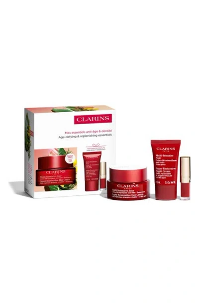 Clarins Super Restorative Anti Aging Skin Care Starter Set $185 Value In No Color
